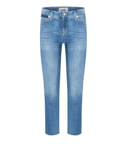 CAMBIO Piper cropped 5182 Glam Used Fringed Hem Größe 44/29 in blau von Cambio