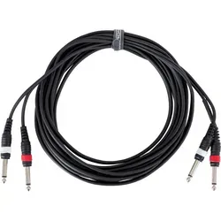 Pronomic J4J-6 Audiokabel Stereo 6,3 mm Klinke 6 m in schwarz von Pronomic