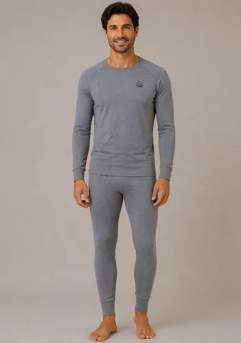 Polarino Skiwäsche-Set Thermounterhemd und -hose grau M (48/50)
