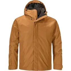 Schöffel 3in1 Jacket Style Okere Men caramel (4745) 56 - Funktionsjacke für Herren, vielseitig einsetzbar mit herauszippbarer Fleece-Innenjacke, ideal für Outdoor-Abenteuer bei jedem Wetter.