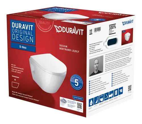 Duravit D-Neo Wand-Tiefspül-WC-Set 45870900A1 von Duravit