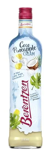 Berentzen | Coco Pineapple Cream | Mit dem Geschmack von Kokosnuss, Ananas und sahniger Creme | Perfekt pur, auf Eis oder für tropische Desserts | 0,7L | 15% Vol.
