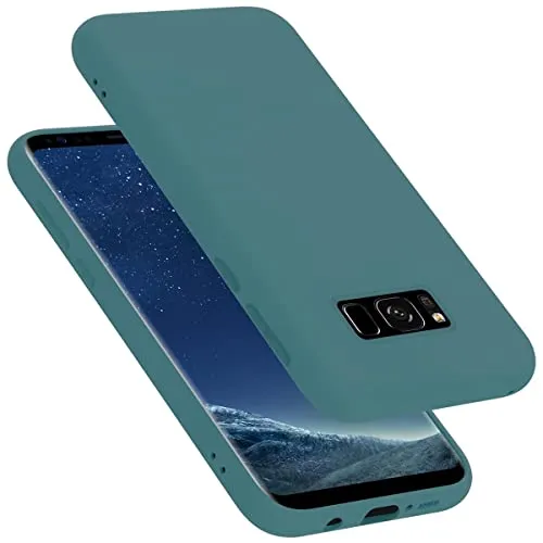 Cadorabo Hülle kompatibel mit Samsung Galaxy S8 Plus Hülle Silikon Handyhülle für Galaxy S8 Plus Case aus flüssigem Silikon- Kratzfeste und stoßfeste dünne TPU Schutzhülle - Liquid GRÜN