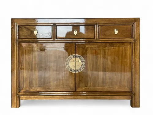 OPIUM OUTLET Vintage Asia Sideboard Kommode (Maroon)