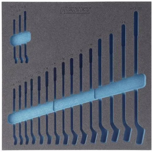 HAZET 2-KOMPONENTEN WEICHSCHAUM-EINLAGE - LEER - FÜR 163-99/18 - Werkstattwagen & -koffer, perfekte Einlage für eine ordentliche Werkzeugorganisation und Schutz Ihrer Werkzeuge.