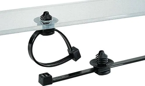 HellermannTyton Kabelbinder T30LRFT6-PA66HS, 260mm - Sonstige Elektroinstallationsartikel, vormontierter Kabelbinder mit Lamellenfuß für einfache, werkzeugfreie Montage und hohe Haltekräfte, ideal für Schaltschrank- und Fahrzeugbau.