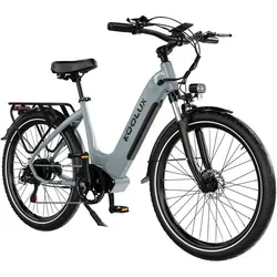 X2 E-Bike 27.5 Zoll, 720Wh Elektrofahrrad mit 7-Gang Shimano Nabenschaltung , 65-90km Range, Hinterradmotor 15Ah/48V Akku, Multitalent E-bike holland - Grau