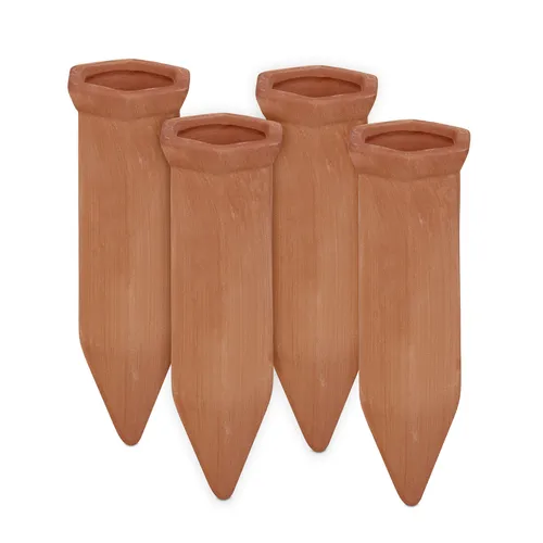 Tonspitzen bewässerung Gießkegel Set Pflanzenwasserspender Terracotta Gießhilfe