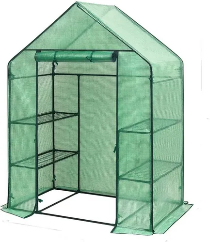 Woltu Foliengewächshaus - Tomatengewächshaus Treibhaus Anzuchthaus - Gewächshaus mit großzügigen Maßen (143x195x73 cm), ideal für die Anzucht von Pflanzen, bietet optimalen Schutz und ein gesundes Mikroklima.