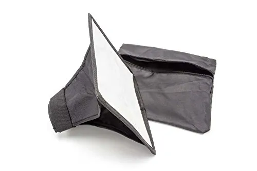 vhbw Softbox-Blitz-Diffusor kompatibel mit Sony HVL-F43M, HVL-F56AM, HVL-F42AM, HVL-F58AM Blitz, Kamera - Kunststoff Schwarz, 16 x 20,5 cm