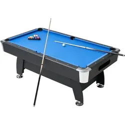 VEVOR Billardtisch 213 cm - Moderne Billardtisch für Spielzimmer, inkl. komplettes Set mit Bällen, Queues und Zubehör. Verstellbare Füße für perfekten Stand und sofortigen Spielspaß.