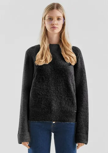 QS Bouclé-Pullover mit Stehkragen - Weicher Bouclé-Pullover mit regulärer Passform, langen Ärmeln und fixiertem Umschlag. Ideal für einen stilvollen Look in jeder Jahreszeit.