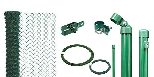 Alberts Maschendrahtzaun, 125 cm hoch, 60 m lang - Komplettset zum Einbetonieren - Gartenzäune - Robuster Maschendrahtzaun im Komplettset, ideal für einfache Montage und langlebigen Schutz dank seiner zusätzlichen Kunststoffbeschichtung.