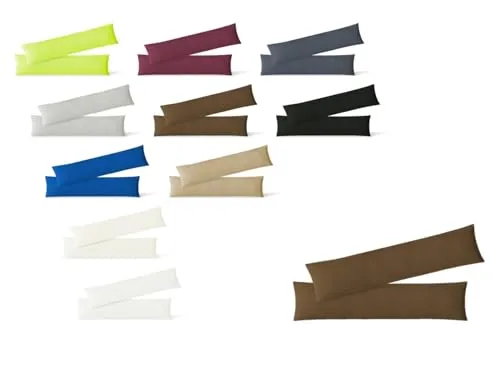 EXKLUSIV HEIMTEXTIL Jersey Kissenbezug Hülle 2 Sparpack Set mit Reißverschluss hochwertige Qualität 40 x 145 cm Schokobraun