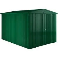 Biohort Metall-Gerätehaus Europa Dunkelgrün 6,8 m² - Gartenhäuser mit 6,8 m², robustem Design und breitem Eingang für einfachen Zugang zu Geräten und Möbeln. Feuerverzinkt und lackiert für optimalen Witterungsschutz.