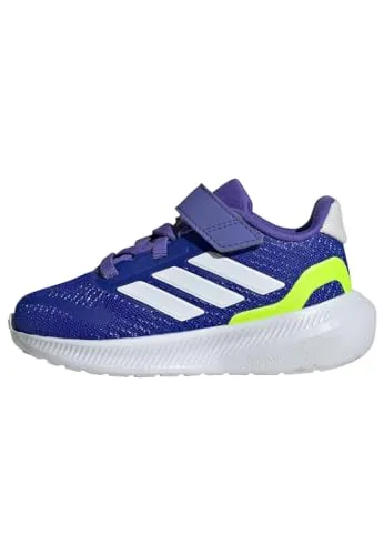 adidas Unisex Kinder RUNFALCON 5 Shoes Infants, Lucid Blue/Cloud White/Lucid Lemon, 23 EU