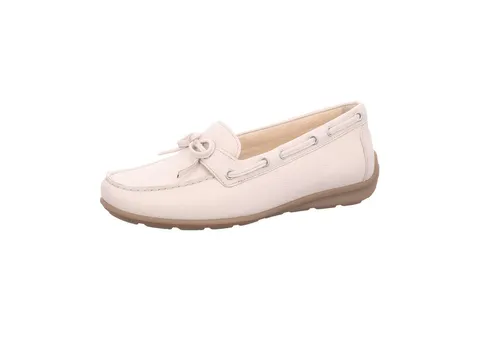 Gabor Damen Mokassins - Creme - Größe 39 - Elegante Gabor Mokassins aus echtem Leder mit losem Einlagen-System. Ideal für den Alltag, bieten sie eine flache Sohle und gepolsterte Decksohle für hohen Komfort.