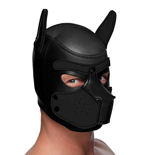 Spike Neoprene Puppy Hood - Black in schwarz von Master Series