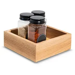 Creative Deco Tablett Holzbox Aufbewahrungsbox, Holzkiste Klein Ordnungsbox Organizer Box 15 cm x 15 cm x 5 cm