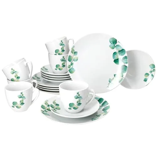 MamboCat Kaffeeservice 18tlg für 6 Personen in weiß von MamboCat