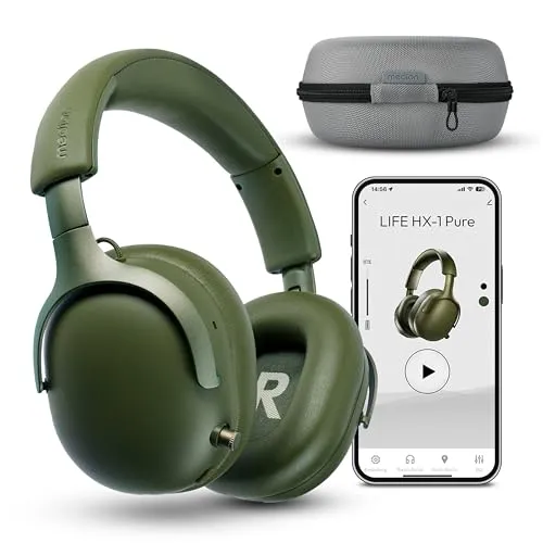 Medion® Over Ear-Kopfhörer MEDION LIFE HX-1 Pure (MD43774) - Kopfhörer mit bis zu 100 Stunden Akkulaufzeit und IPX4 Spritzwasserschutz – ideal für Musikgenuss unterwegs!