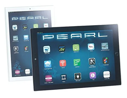 PEARL Glasschneidebrett: 2er-Set Glas-Schneidebretter im Tablet-Design, 23 x 16 cm & 19 x 13 cm (Frühstücksbrettchen Glas, Frühstücksbrett, als Schneidebrett)