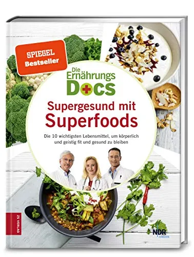 Die Ernährungs-Docs - Supergesund mit Superfoods - Buch über die 10 wichtigsten Lebensmittel für körperliche und geistige Fitness, ideal für gesundheitsbewusste Leser.