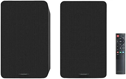 auvisio Lautsprecherboxen: Aktives Stereo-Regallautsprecher-Set, Holz-Gehäuse, Bluetooth 5, 200 W (Aktivlautsprecher, Lautsprecher iPad, Lautsprecherkabel)