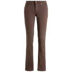 MAC Stretch-Jeans Melanie - Gerade geschnitten in Braun Größe 42 - Feminine Jeans aus elastischem Denim mit hohem Bund, ideal für einen figurschmeichelnden Look. Perfekt für jeden Tag und bequem in der Pflege.