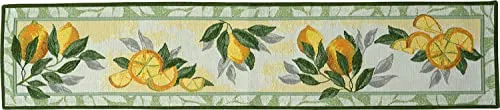 Sander Tischband Tischläufer Lemon Zitrone Sommer Gobelin 20 x 96cm Artikel 61624 Fb. 40 gelb grün