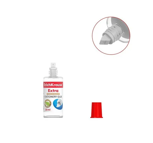 Erich Krause Bastelkleber, Flüssigkleber hohe Klebekraft 30ml wasserlöslich 1 Stück