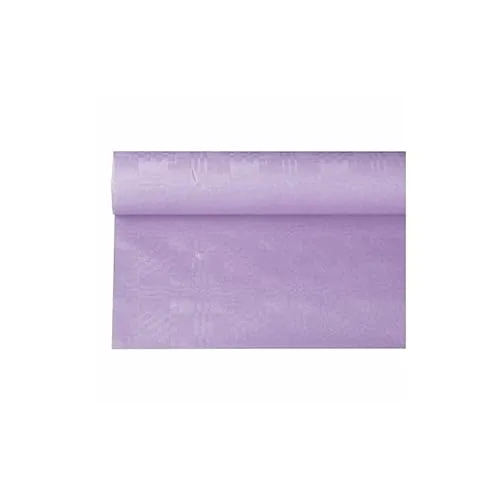 PAPSTAR Tischdecke Papiertischtuch mit Damastprägung 6 m x 1,2 m lila