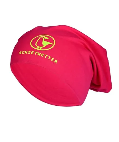 SCHIETWETTER Unisex Erw. Leichte Beanie Mütze Möwe, Übergangsmütze, dünne Kopfbedeckung, Logo-Print, stretch, warm, einfarbig