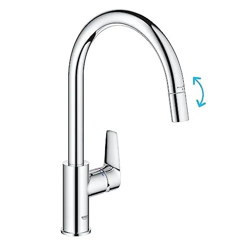 Grohe Start Edge Spültischarmatur mit ausziehbarer Brause - Bad- & Duscharmaturen: Hochwertige Chromoberfläche und ausziehbare Brause für maximale Flexibilität beim Spülen.