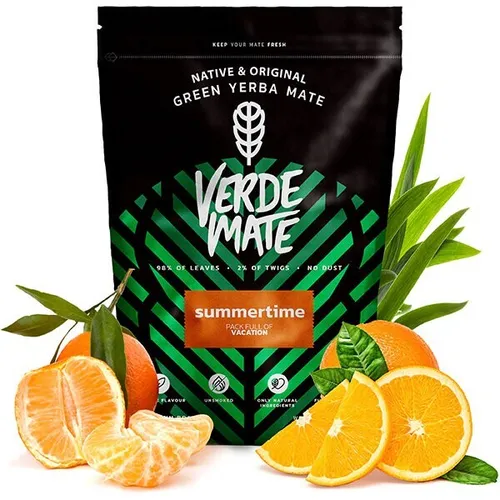 Mate Tee Verde Mate Summertime Frucht Yerba Tropischer Mandarine Brasilien 500g