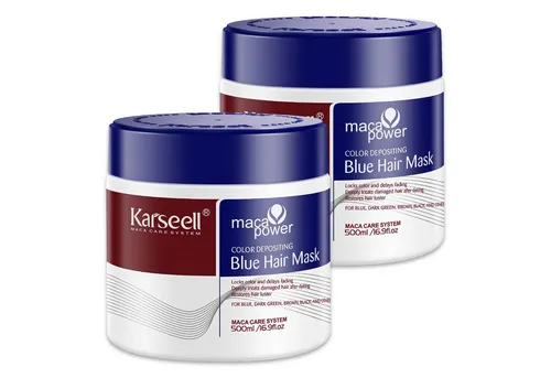 Karseell Haarmaske - Blaue Haarmaske für Farbauffrischung - Die Karseell Haarmaske neutralisiert Gelbstich für kühles Blond und Silber in nur 5–15 Minuten. Ideal für gefärbtes Haar, bietet sie intensive Pflege und sorgt für strahlenden Glanz ohne Friseurbesuch.