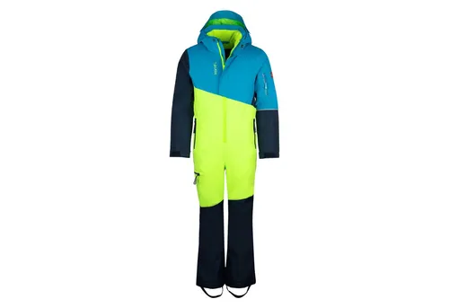 Trollkids Kids Hallingdal Snowsuit 140, cool lime - Skianzüge für Jungen, wasserdicht und atmungsaktiv mit warmem Fleece-Futter für besten Komfort bei Winterabenteuern.