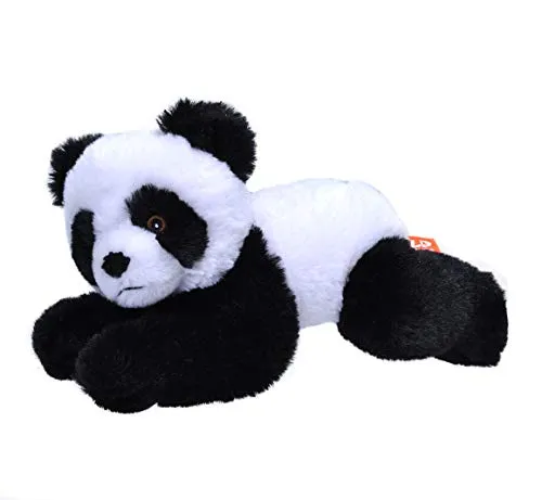 Wild Republic Ecokins Mini Panda, Kuscheltier aus Stoff, Nachhaltiges Spielzeug, Baby Geschenk zur Geburt von Jungen und Mädchen, Stofftier 20 cm, Black, White