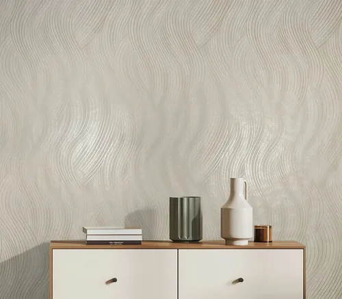 Marburg Vliestapete Tapete Wavy Stripes, geprägt, geometrisch, moderne Vliestapete für Wohnzimmer Schlafzimmer Küche