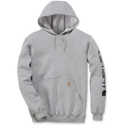 Carhartt Kapuzensweatshirt K288 grau|schwarz L - Herren-Sweatshirt aus 50% Baumwolle und 50% Polyester, wärmend und ideal für lässige Outfits, mit praktischer Kapuze und Logodruck.