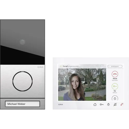 Gira 2431920 Video AP 1TN Edelstahlfarben von Gira