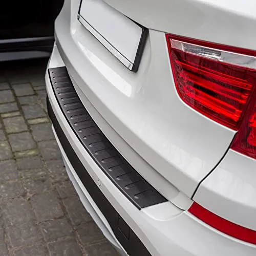 tuning-art L263 Edelstahl Ladekantenschutz Anthrazit für BMW X3 F25 LCI 2014-2017 - Stoßstangenschutz aus säurebeständigem V2A Edelstahl mit eleganter, anthrazitfarbener Oberfläche - schützt vor Kratzern und Schäden, einfache Montage mit 3M Klebeband.