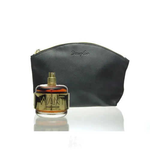 Dsquared2 WANT Eau de Parfum 100 ml + Kulturbeutel - Raritäten: Erleben Sie die faszinierende Duftkomposition von Dsquared2 WANT, die Stärke und Zartheit vereint, plus einen praktischen Kulturbeutel für unterwegs.