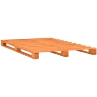 vidaXL Kiefernholz Massiv Palettenbett 140x200cm - Betten - Robustes und stilvolles Massivholzbett aus Kiefernholz, ideal für ein zeitloses Schlafzimmerdesign und optimalen Komfort.