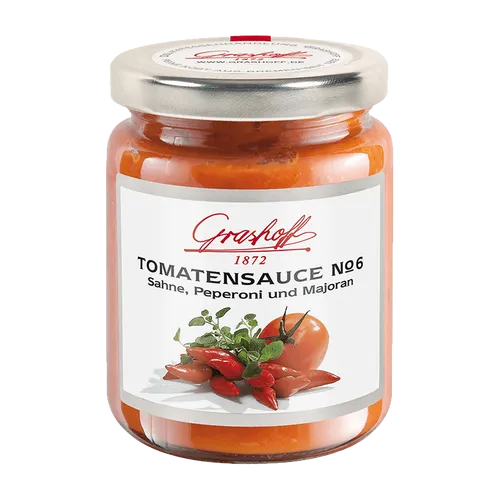 Tomatensauce No. 6 “Sahne, Peperoni, Majoran” 200 ml (23,95 EUR/l)