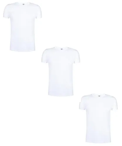 Stück Herren Unisex Kurzarm T-Shirt Rundhals Crew Neck im Set Classic Fit 100% weiche Baumwolle Ring Spun Gesponnen 150g/m2 Qualität, Single Jersey von S bis 3XL (Weiß XL 3er Pack) 3
