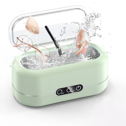 Ultraschallreinigungsgerät, 48000Hz Ultrasonic Cleaner Mit 2 Modi, 350 ML Brillen Ultraschallreinigungsgerät Geeignet für Schmuck, Brillen, Uhren, Ringe, Zahnspangen and Prothesen