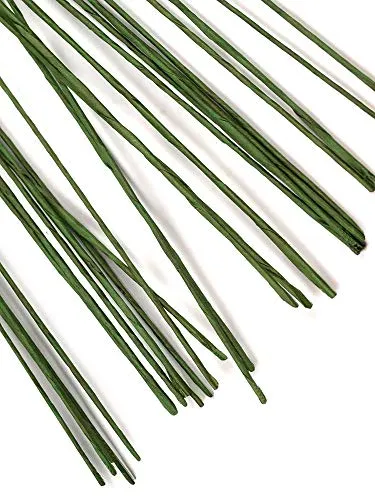 Blumenstiel aus Draht Ø0,6-2,5mm 40 cm lang Floristikdraht Steckdraht Blumendraht Variantenwahl, Größe:0.6 mm, Farbe:grün 20