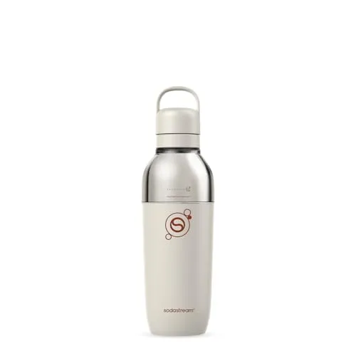 SodaStream Fizz & Go Easy Mix – Edelstahl, 0,71 L doppelwandige, isolierte Sprudelgetränkeflasche, hält Getränke bis zu 6 Stunden heiß oder kalt, kompatibel mit Wassersprudler, Storm Blue