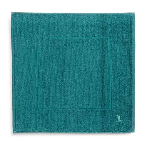 möve Superwuschel Badteppich 60 x 60 cm – luxuriöse Baumwolle in lagoon - Hochwertiger Badteppich aus 100% Premium Baumwolle mit einem dichten Flor für ein angenehmes Laufgefühl. Waschbar bei 60° C, trocknergeeignet und in 20 Farben erhältlich – ideal für stilvolle Badezimmer.